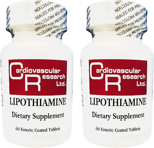 Lipothiamine B Supplement with Alpha Lipoic Acid - 120 Tablets for Cardiovascular Health
