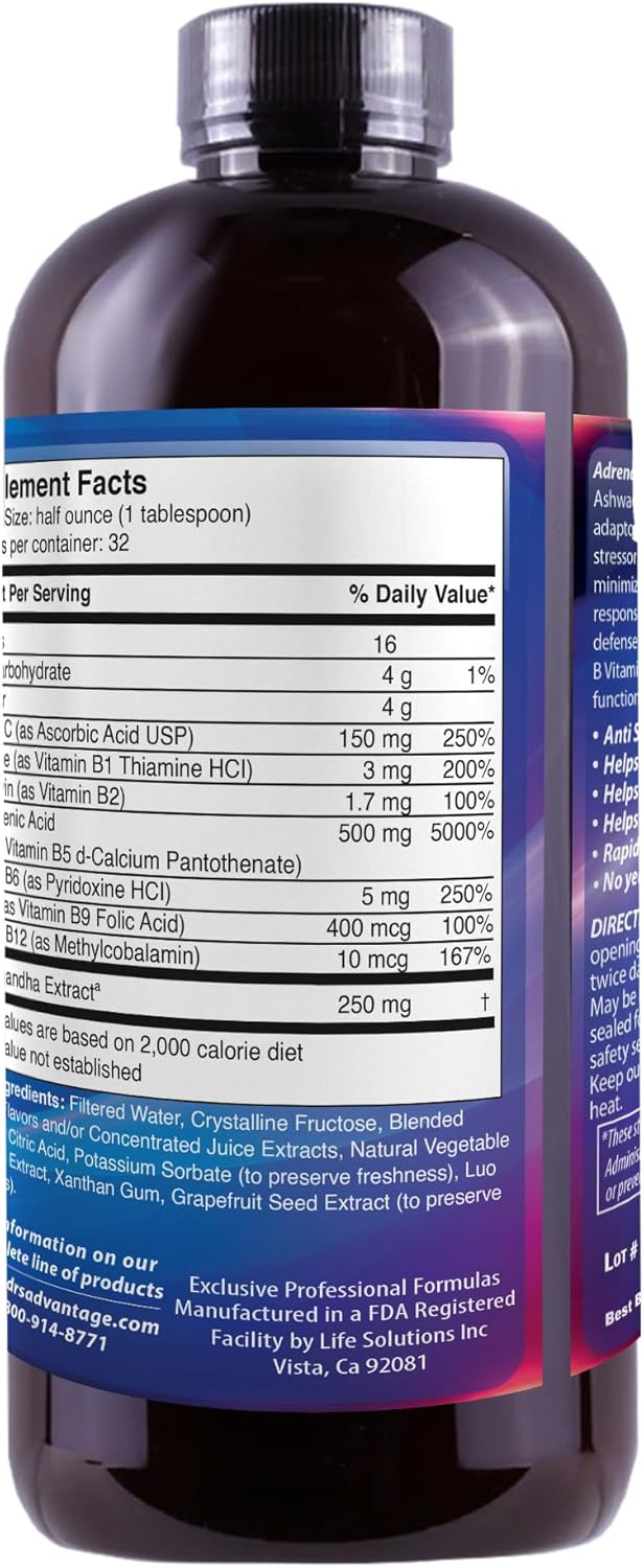 Liquid Adrenal Balance & Stress Defense by Drs Advantage - Health and Beauty