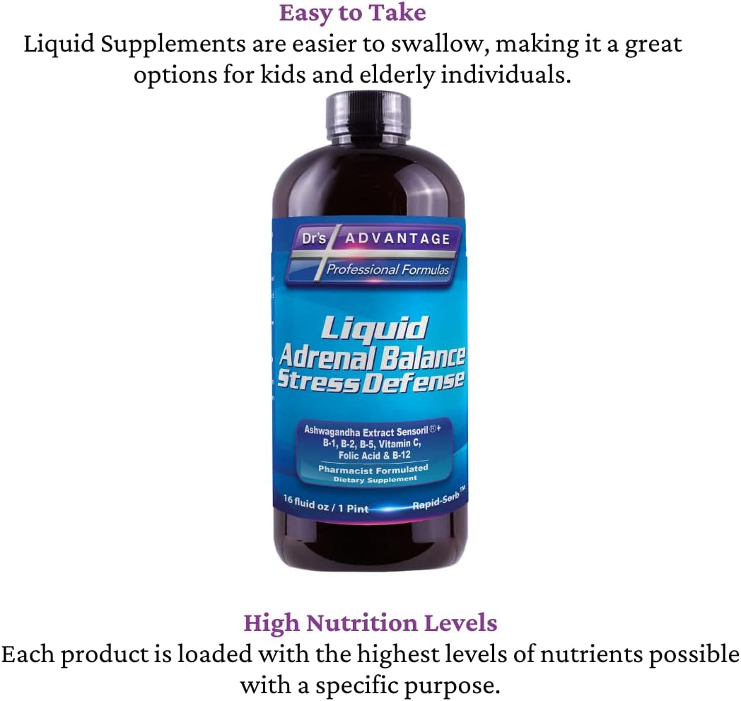 Liquid Adrenal Balance & Stress Defense by Drs Advantage - Health and Beauty