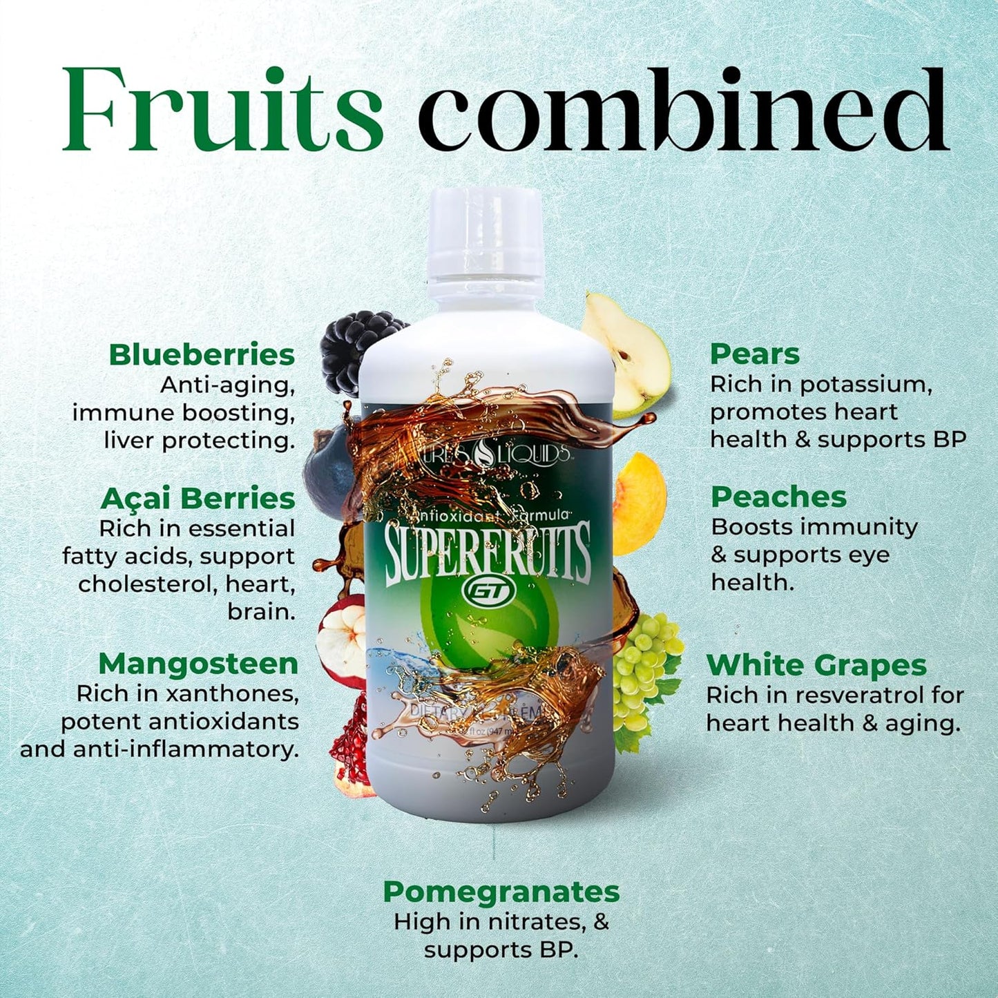 Liquid Antioxidant Formula with Green Tea, Resveratrol & Superfruits - 32 Servings