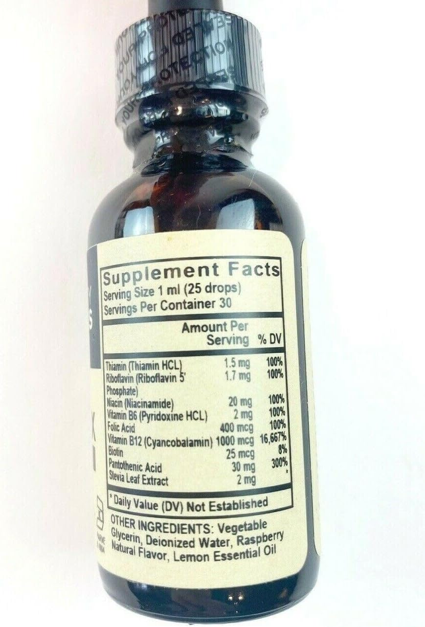Liquid B Complex Supplement for Vitality - 1 oz Bottle