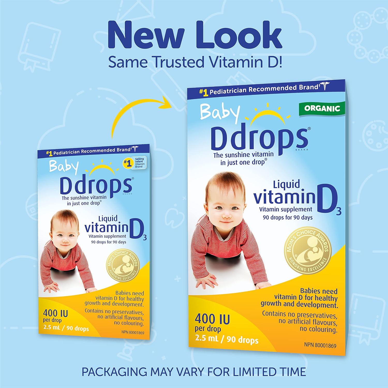 Liquid Baby Vitamin D Drops - 90 Drops - Easy-to-Use Supplement for Babies