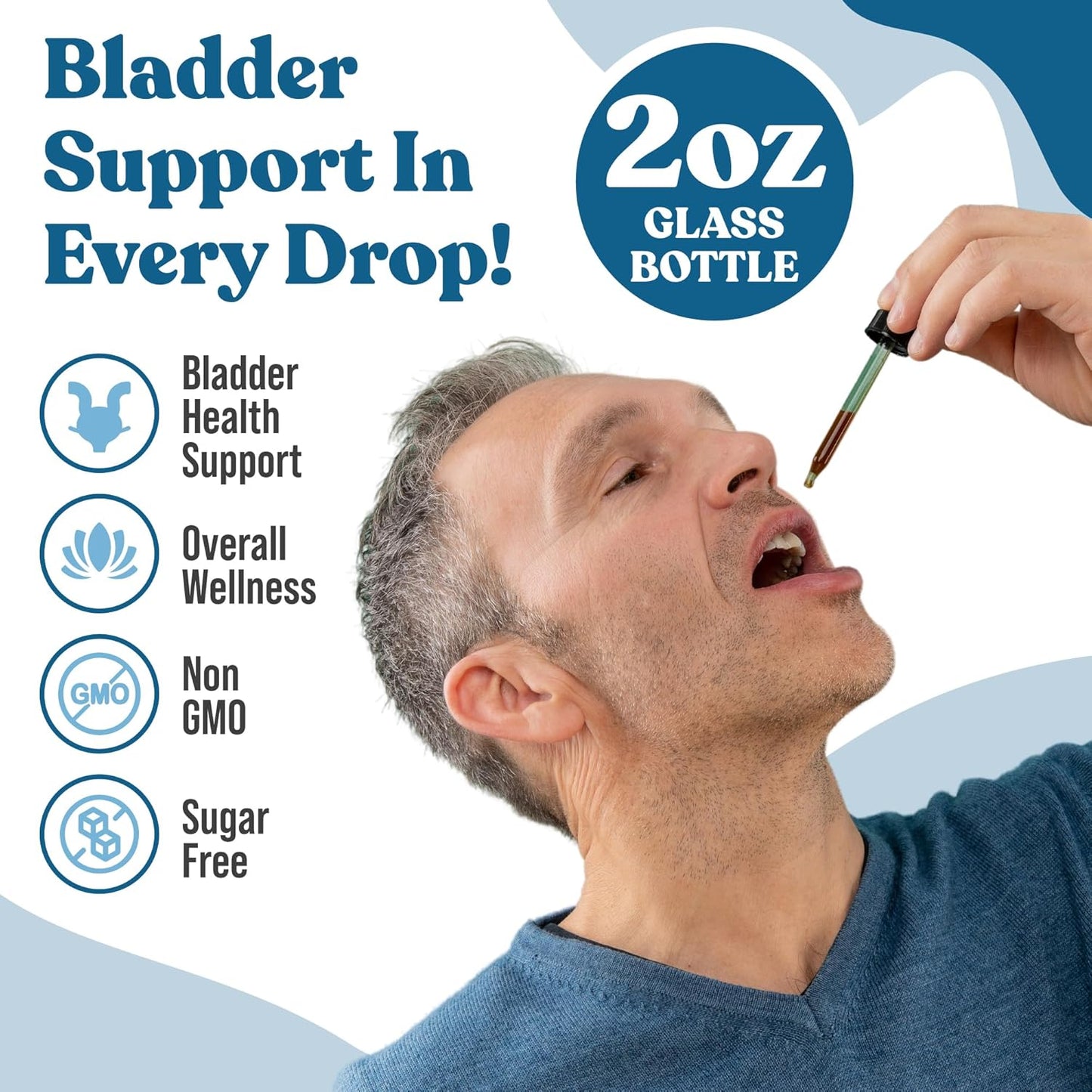 Liquid Bladder Support Supplement for Men and Women - Pumpkin Seed, Uva Ursi, Goldenrod - Improved Absorption