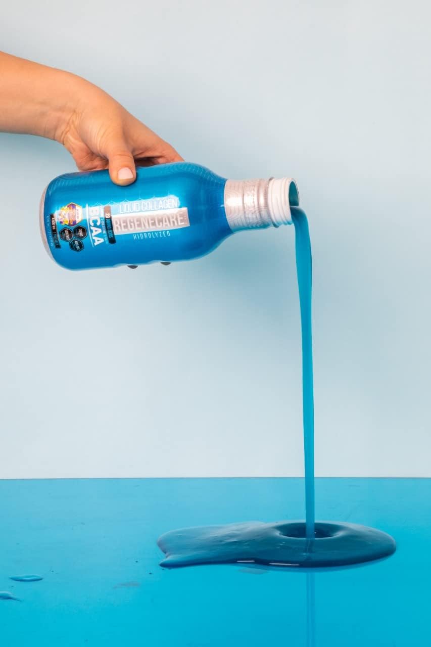 Liquid Collagen Peptides Supplement for Hair, Skin, Nails, Joints, Bones, and Health - 630ml (21.30 fl oz) - BCAA Sport Formula - Women & Men