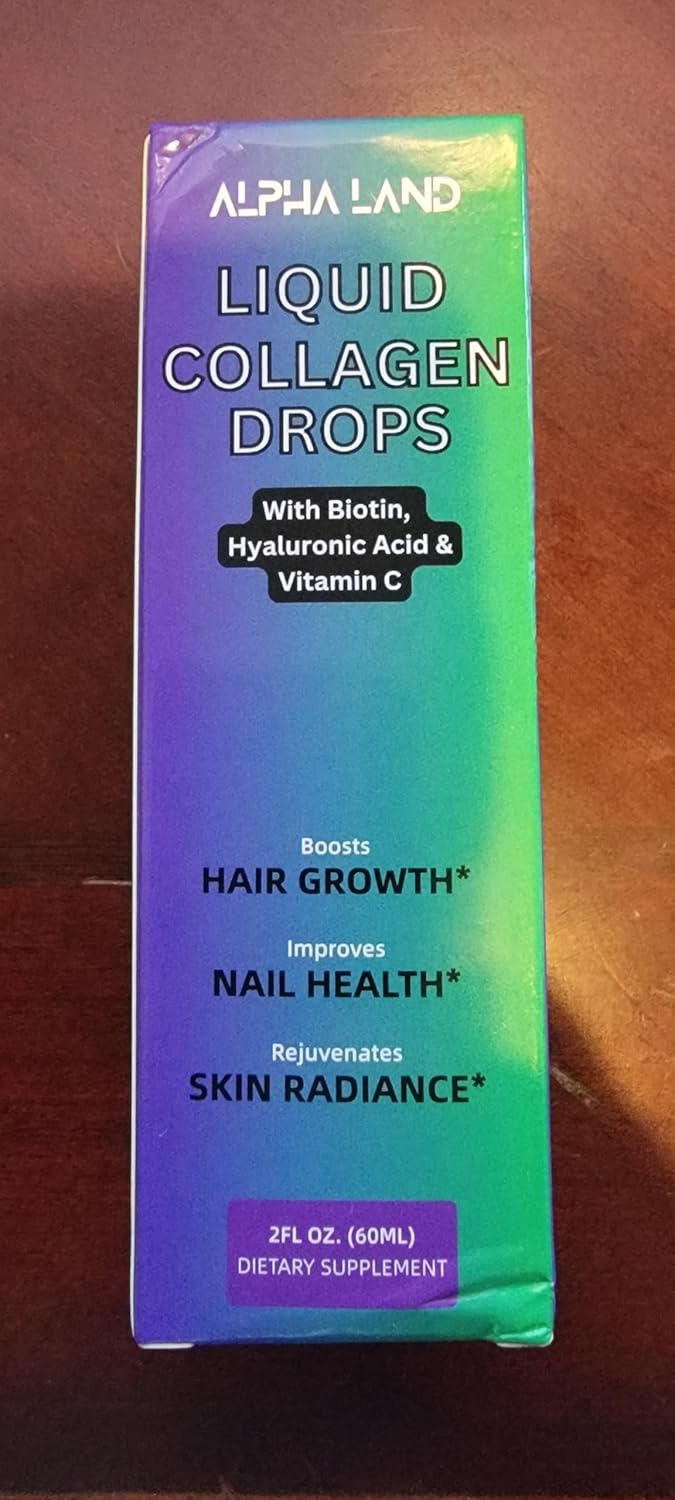 Liquid Collagen Serum Supplement with Hyaluronic Acid, Biotin, and Vitamin C for Skin Hydration, Hair Growth, and Nail Strength - Anti-Aging Beauty Formula