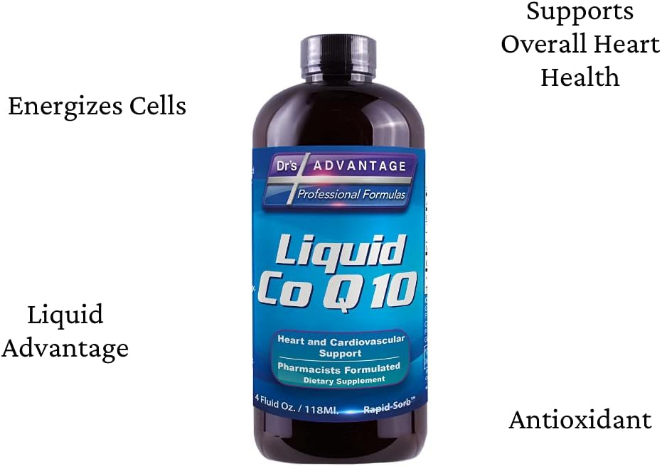 Liquid CoQ10 Supplement - 4oz Bottle by Dr's Advantage for Health and Beauty