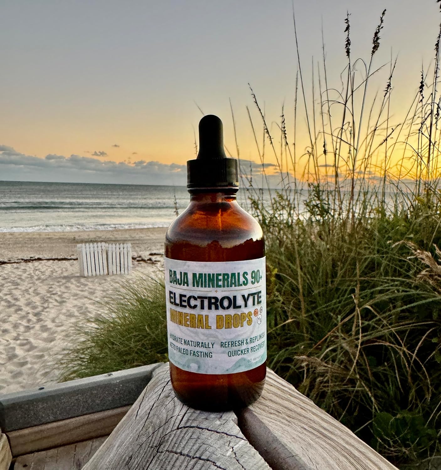 Liquid Electrolyte Drops with 82 Minerals for Hydration and Fasting Support - 4 oz Bottle, Keto Paleo Organic Formula