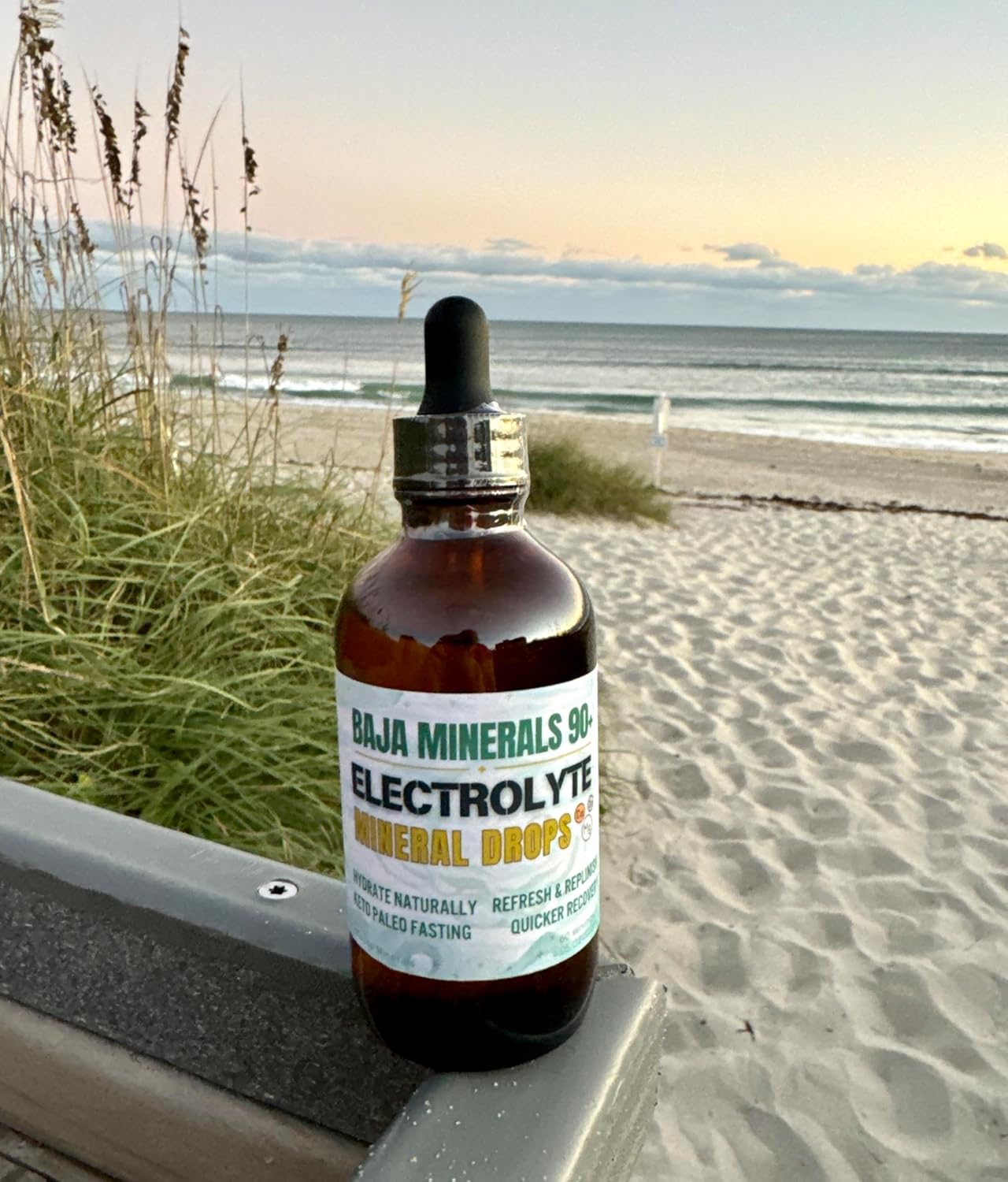 Liquid Electrolyte Drops with 82 Minerals for Hydration and Fasting Support - 4 oz Bottle, Keto Paleo Organic Formula