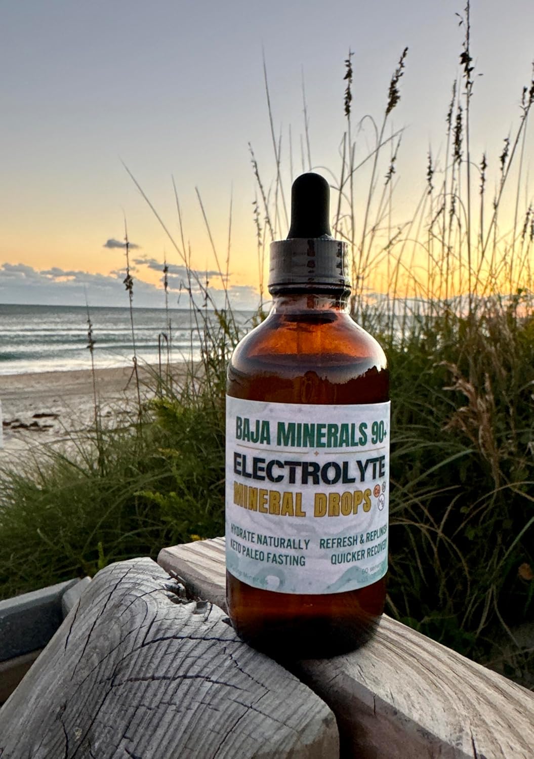 Liquid Electrolyte Drops with 82 Minerals for Hydration and Fasting Support - 4 oz Bottle, Keto Paleo Organic Formula