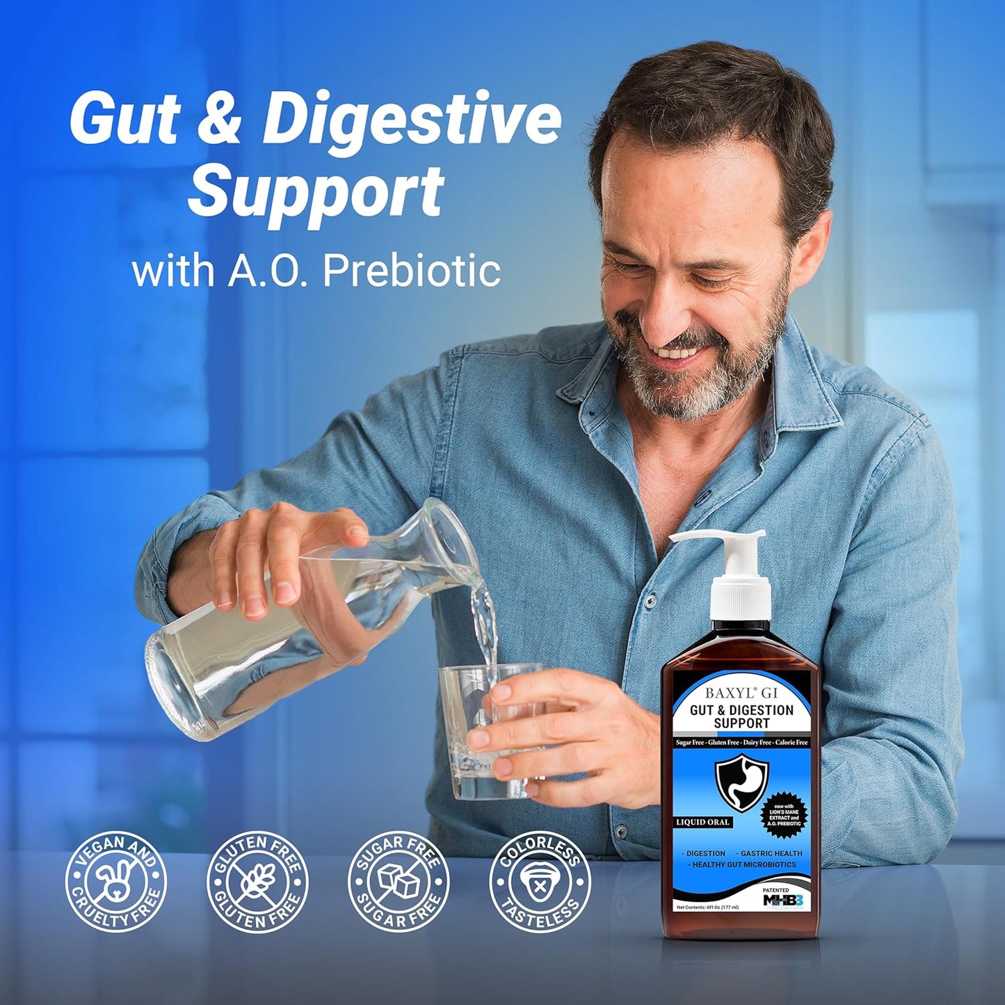 Liquid Hyaluronic Acid Joint Relief + Digestive Aid Bundle with MHB3Hyaluronan & Amaferm