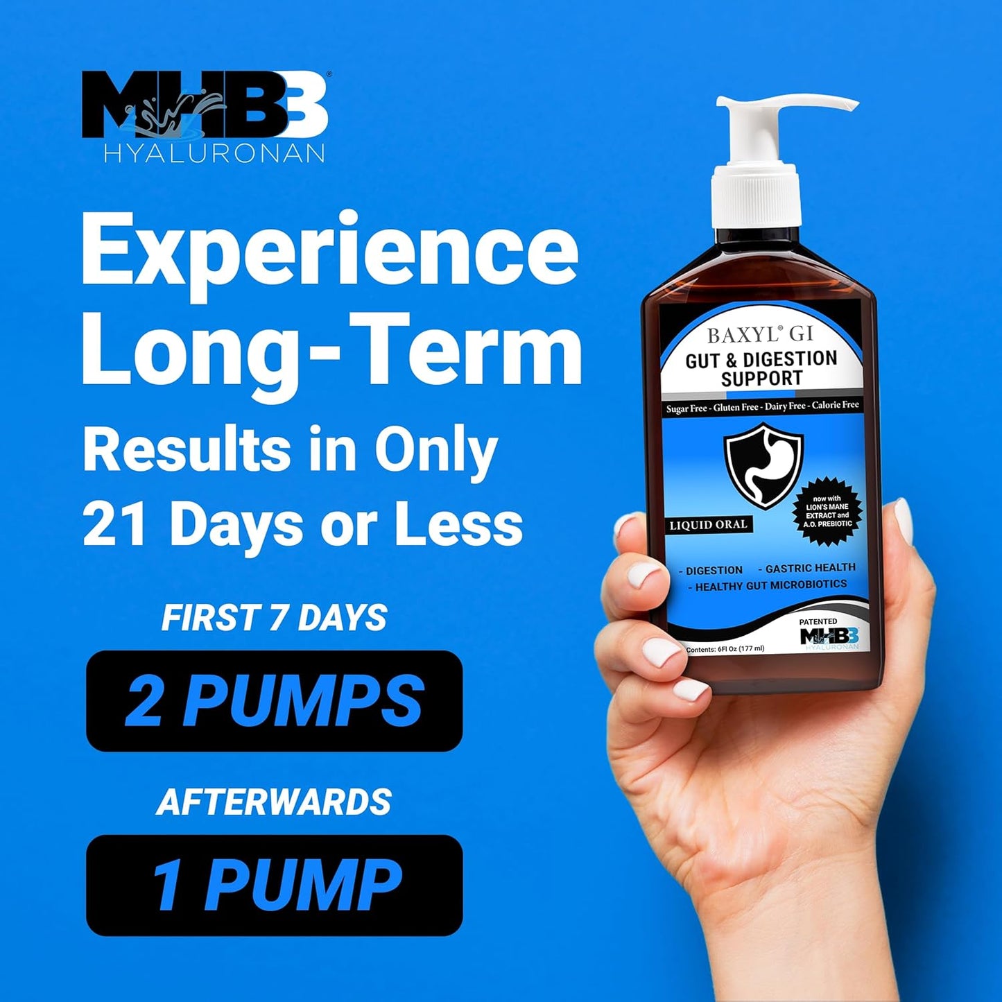 Liquid Hyaluronic Acid Joint Relief + Digestive Aid Bundle with MHB3Hyaluronan & Amaferm