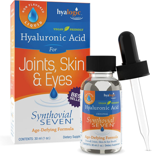 Liquid Hyaluronic Acid Supplement for Skin, Joints, Eyes, and Lips - Vegan & Gluten Free - 1oz Bottle