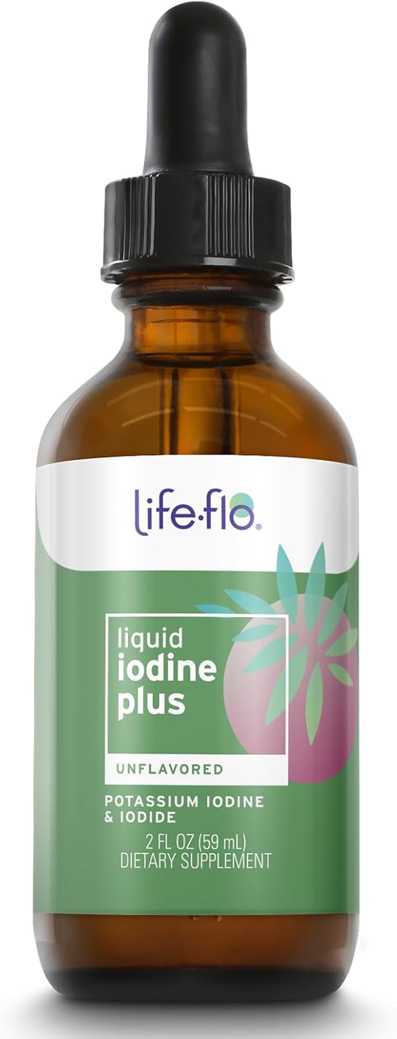 Liquid Iodine Plus 150 mcg - Thyroid Support & Energy Booster - Unflavored Drops - 450 Servings - 2 fl oz