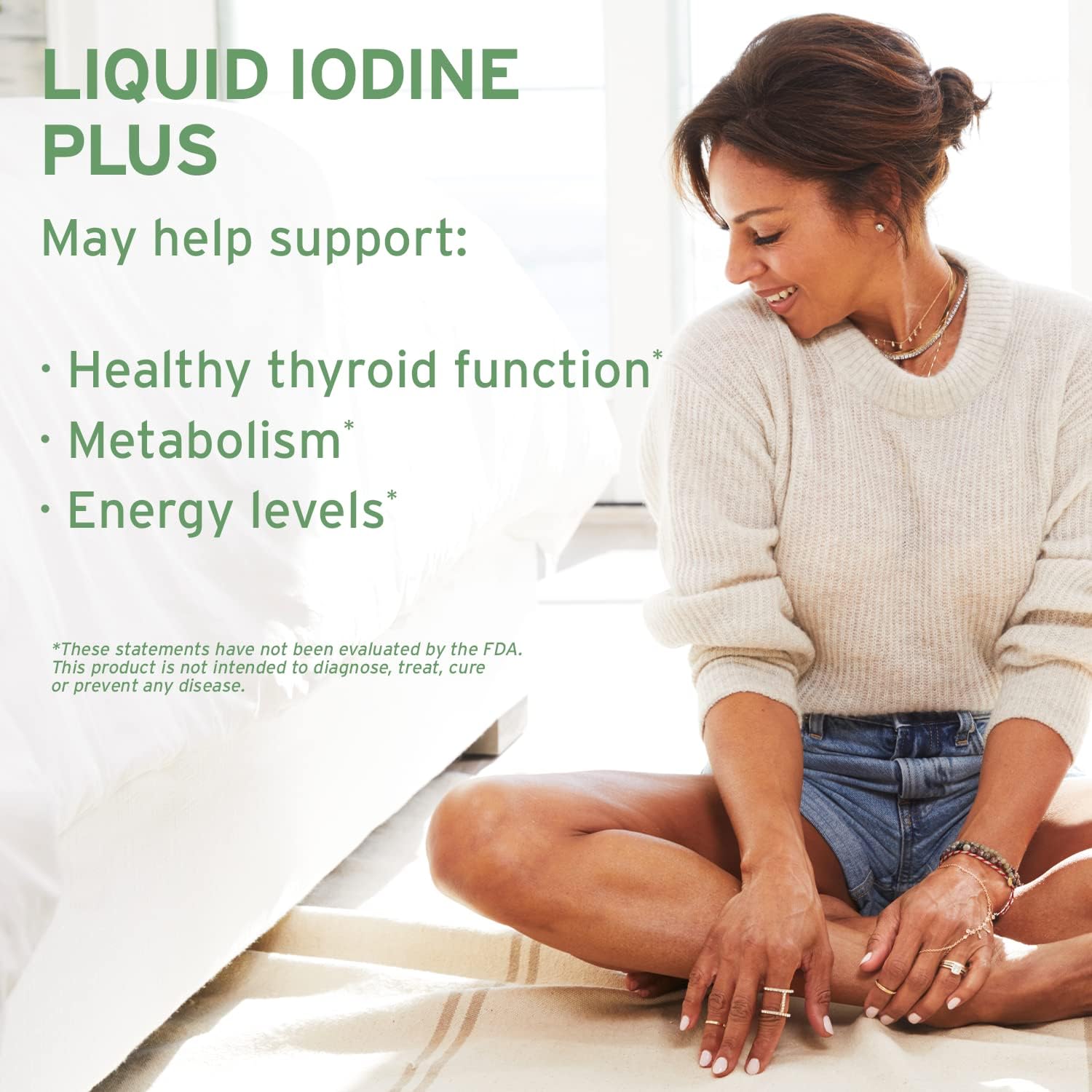 Liquid Iodine Plus 150 mcg - Thyroid Support & Energy Booster - Unflavored Drops - 450 Servings - 2 fl oz
