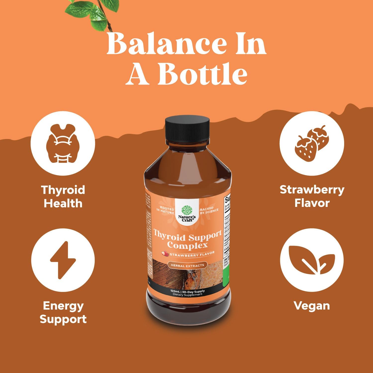 Liquid Iodine Thyroid Support Supplement with Myo-Inositol and Selenium - Vegan Formula for Enhanced Energy and Focus - 2 Pack