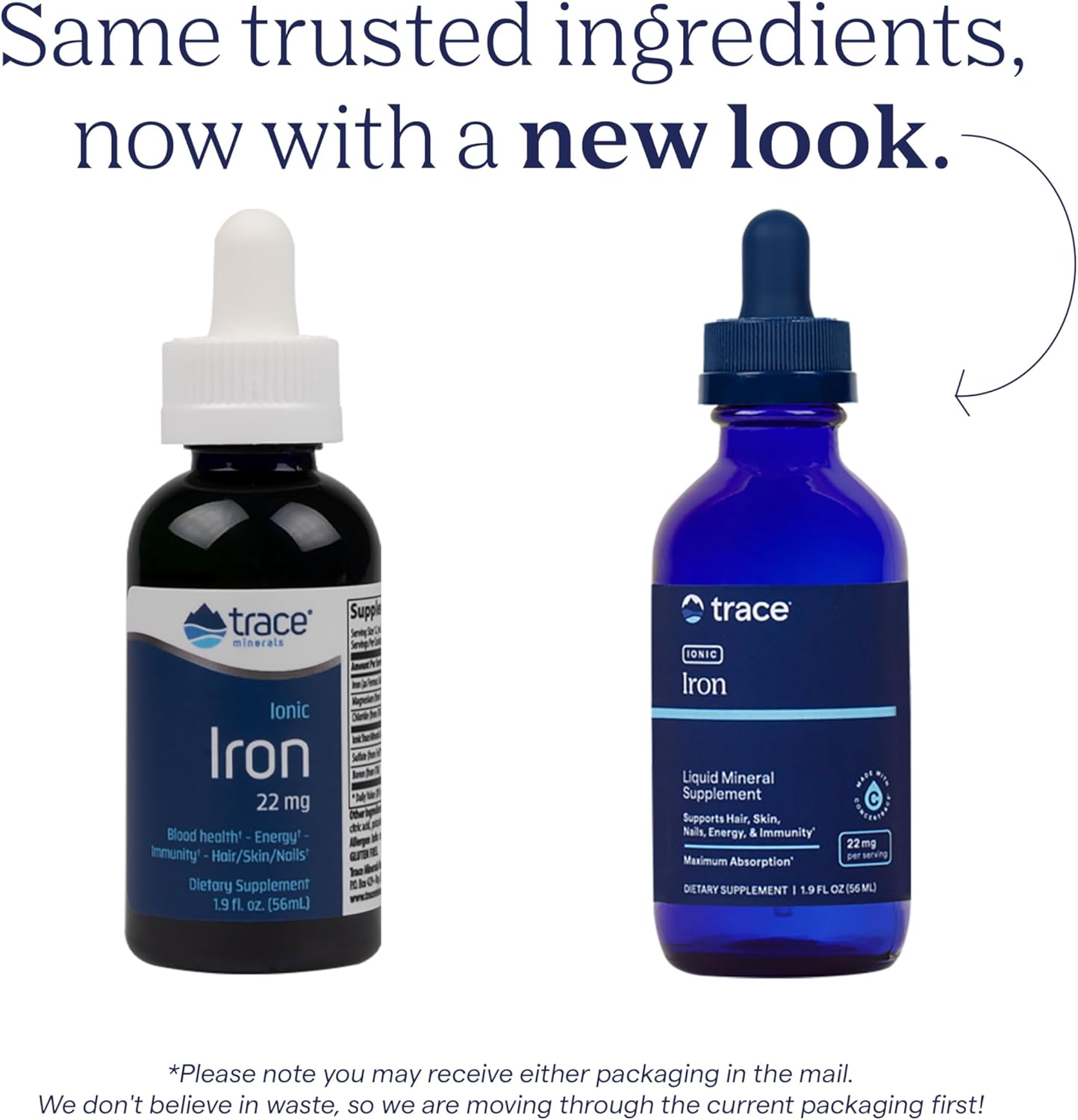 Liquid Ionic Iron Dietary Supplement - 22mg Trace Minerals to Boost Immune System & Energy - Ferrous Sulfate - 1.9 fl oz