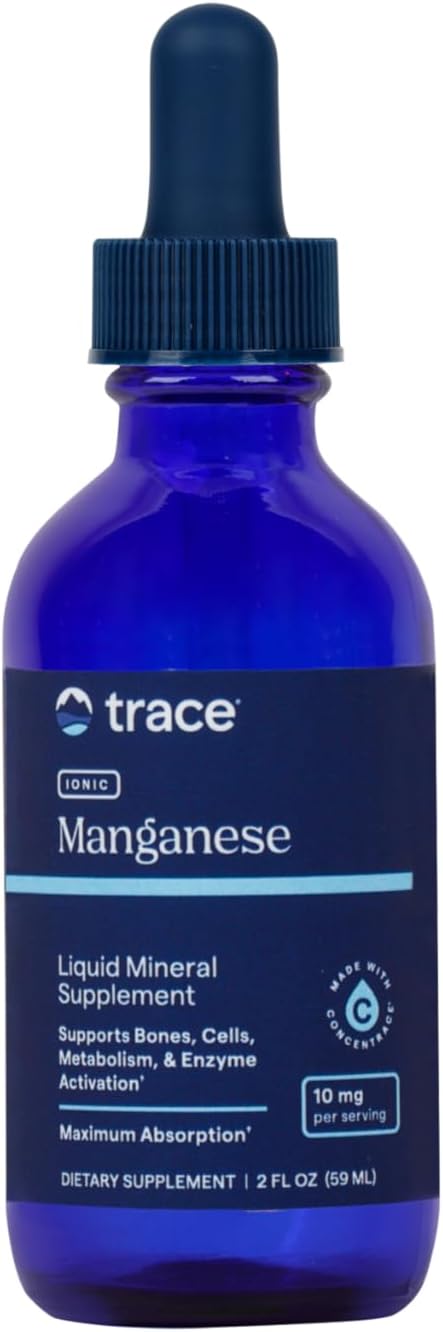 Liquid Ionic Manganese Supplement for Bone Strength & Cellular Health - Enzyme Activation & Antioxidant Support - 2 fl oz