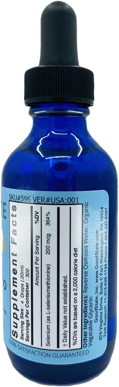 Liquid Ionic Selenium 200 - High Absorption Trace Mineral Supplement, 2 fl oz - Supports Immune System and Thyroid Health