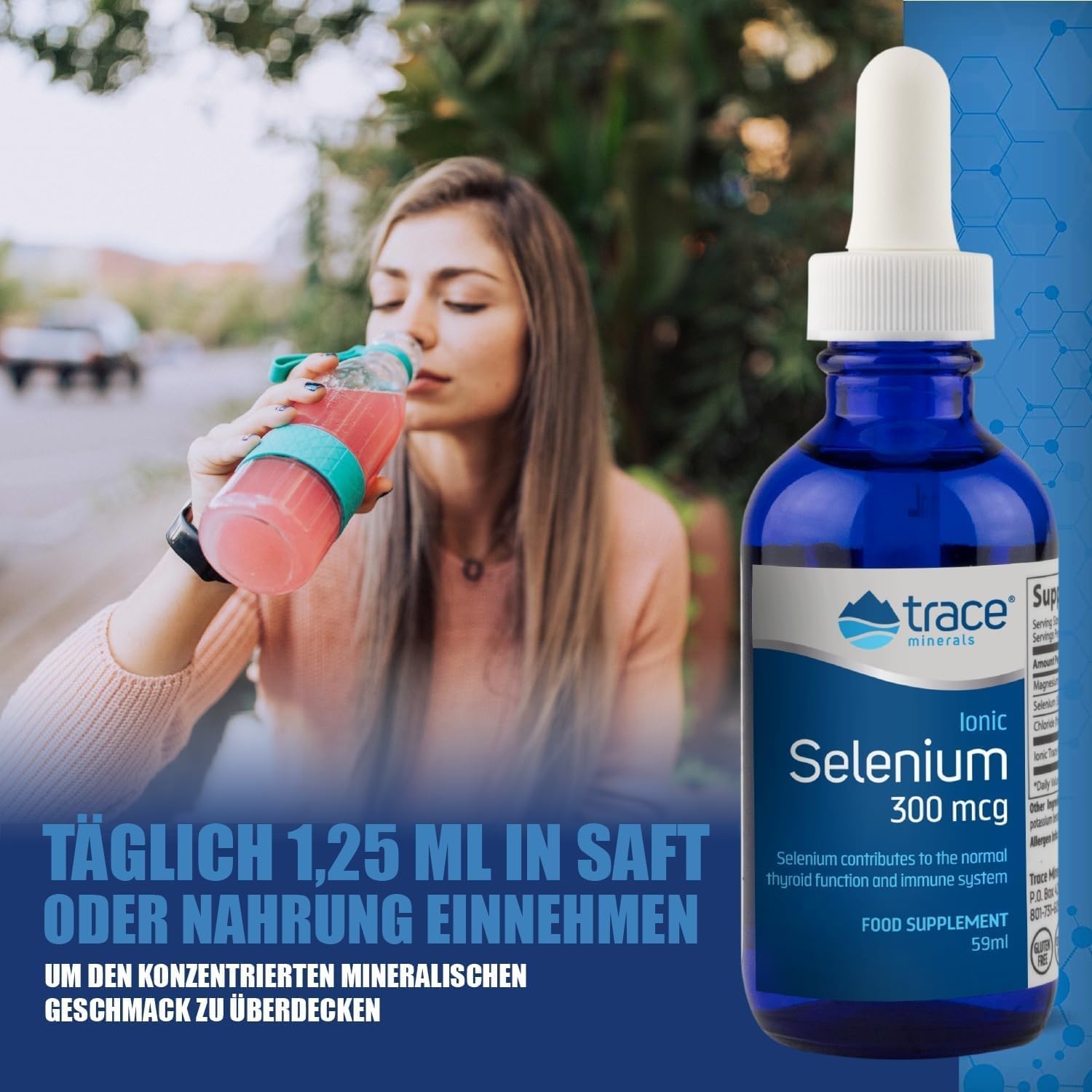 Liquid Ionic Selenium Dietary Supplement - 300 mcg - Antioxidant, Immune & Thyroid Support - Vegan, Gluten Free - 2 fl oz - 48 Servings