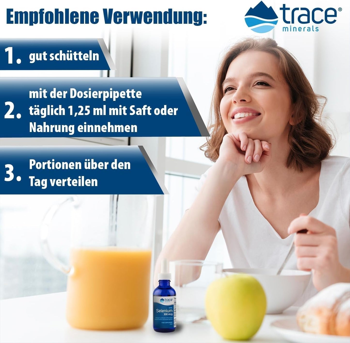 Liquid Ionic Selenium Dietary Supplement - 300 mcg - Antioxidant, Immune & Thyroid Support - Vegan, Gluten Free - 2 fl oz - 48 Servings