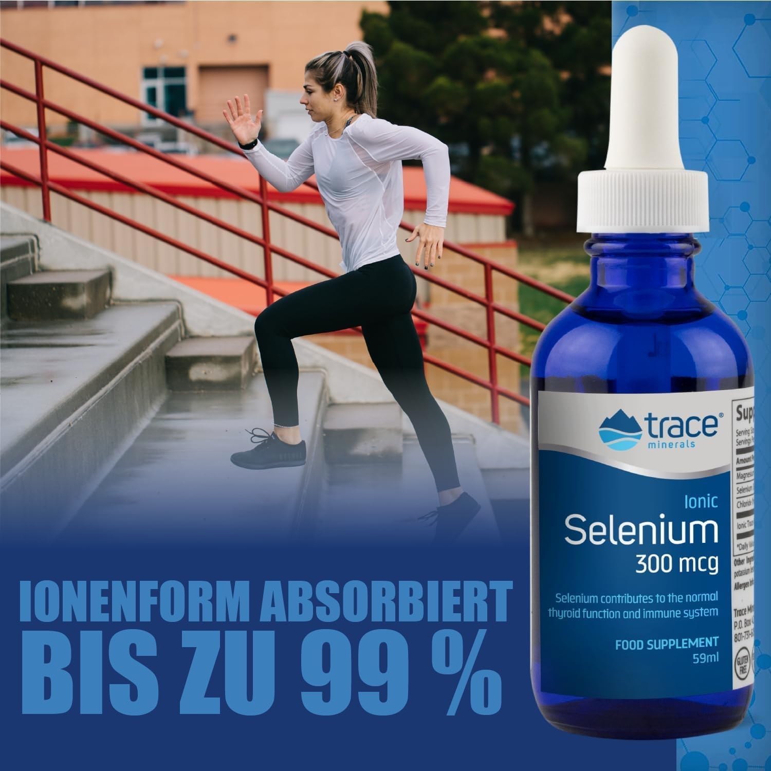 Liquid Ionic Selenium Dietary Supplement - 300 mcg - Antioxidant, Immune & Thyroid Support - Vegan, Gluten Free - 2 fl oz - 48 Servings