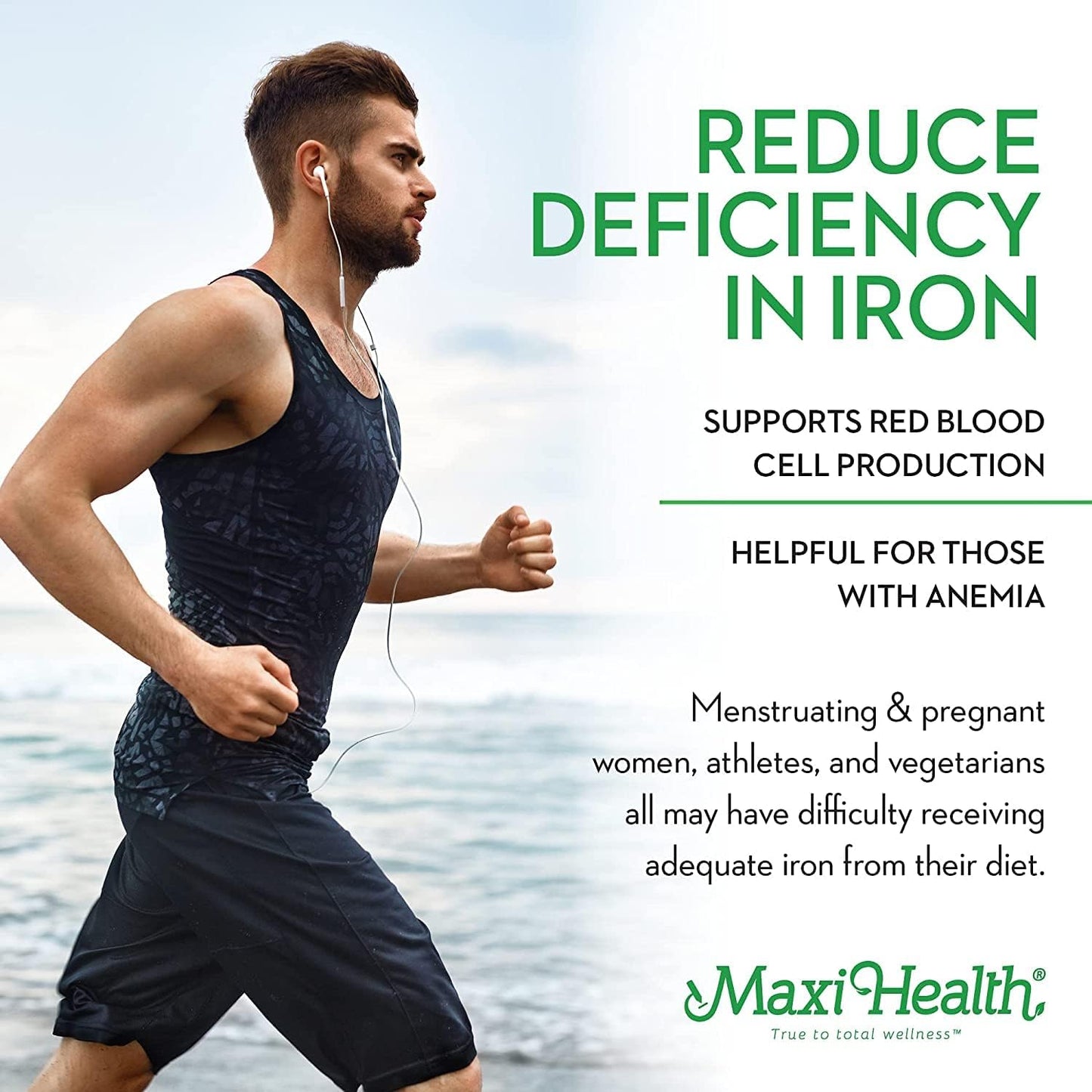 Liquid Iron Drops for Energy and Blood Boost - Maxi Health Iron Supplement 15mg Per ML - Non-Constipating Formula for Men, Women, & Kids - 2 oz, 2 Pack