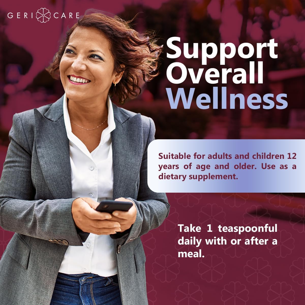 Liquid Iron Supplement for Anemia & Iron Deficiency - 220mg Iron Per 5mL Dose - High Potency Formula for Adults - GeriCare 220 (1 Pack)