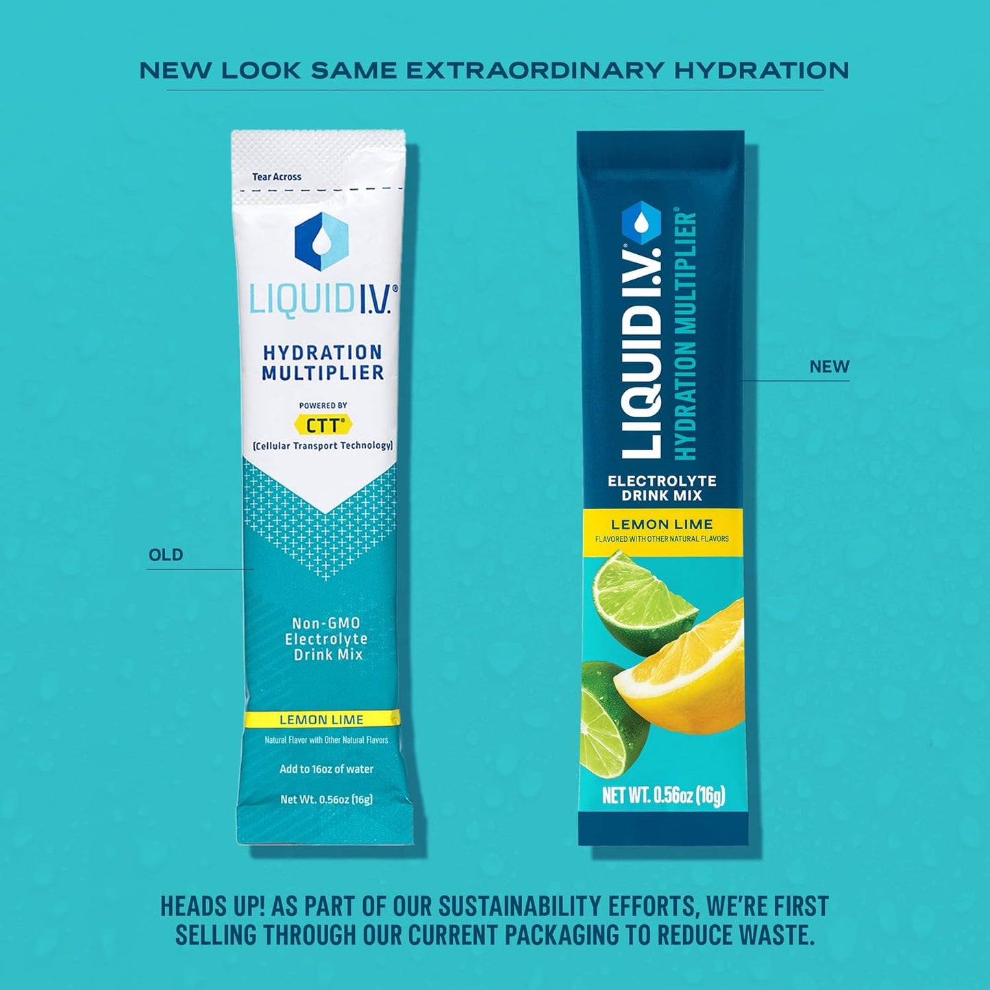 Liquid I.V.® Electrolyte Powder Drink Mix - Lemon Lime Flavor | Hydration Multiplier | 1 Pack (16 Servings)
