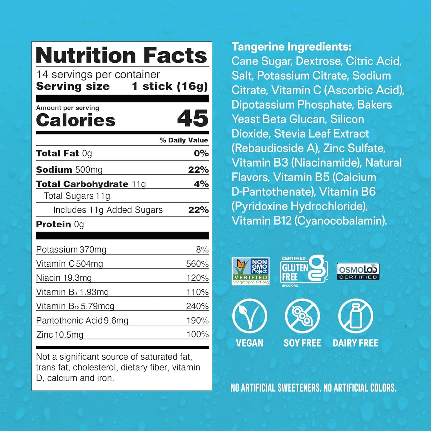 Liquid I.V.® Hydration Multiplier with Immune Support - Tangerine Flavor | Electrolyte Powder Mix | 1 Pack (14 Servings)