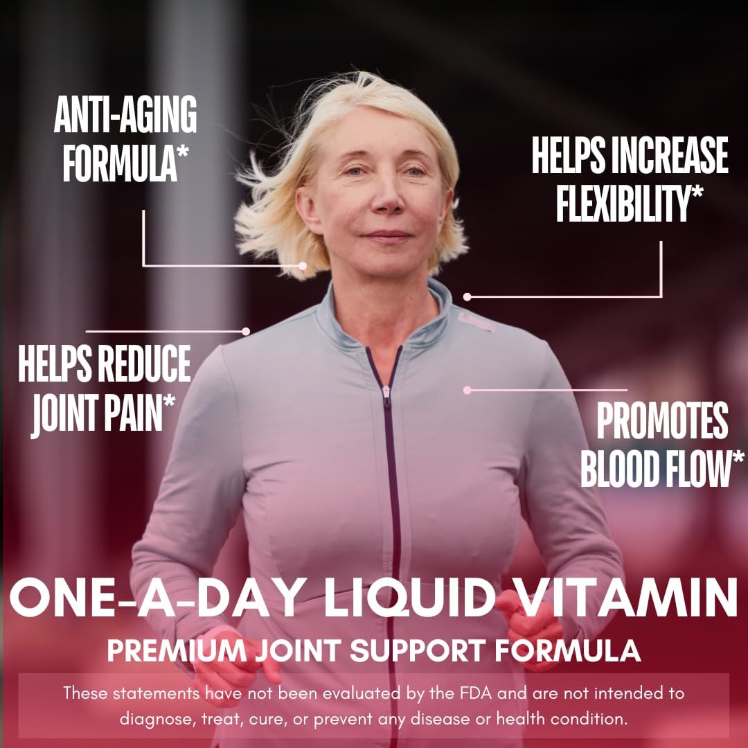 Liquid Joint Supplement with Glucosamine, Chondroitin, MSM, and Hyaluronic Acid for Bone and Joint Health - 32oz, 32 Servings - Tropical Oasis Joint Complete Premium Formula with 96% Maximum Absorption