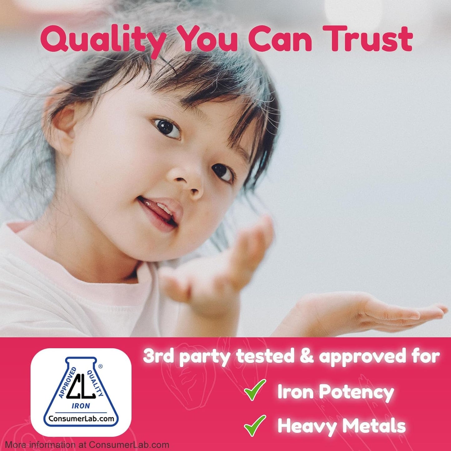 Liquid Liposomal Iron Drops for all Ages - Vegan Berry Flavor - 2Fl.Oz (60ml) - 120 Servings