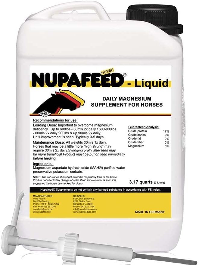 Liquid Magnesium Supplement for Horses - Gamenote SUNCE Nupafeed 3L Bottle