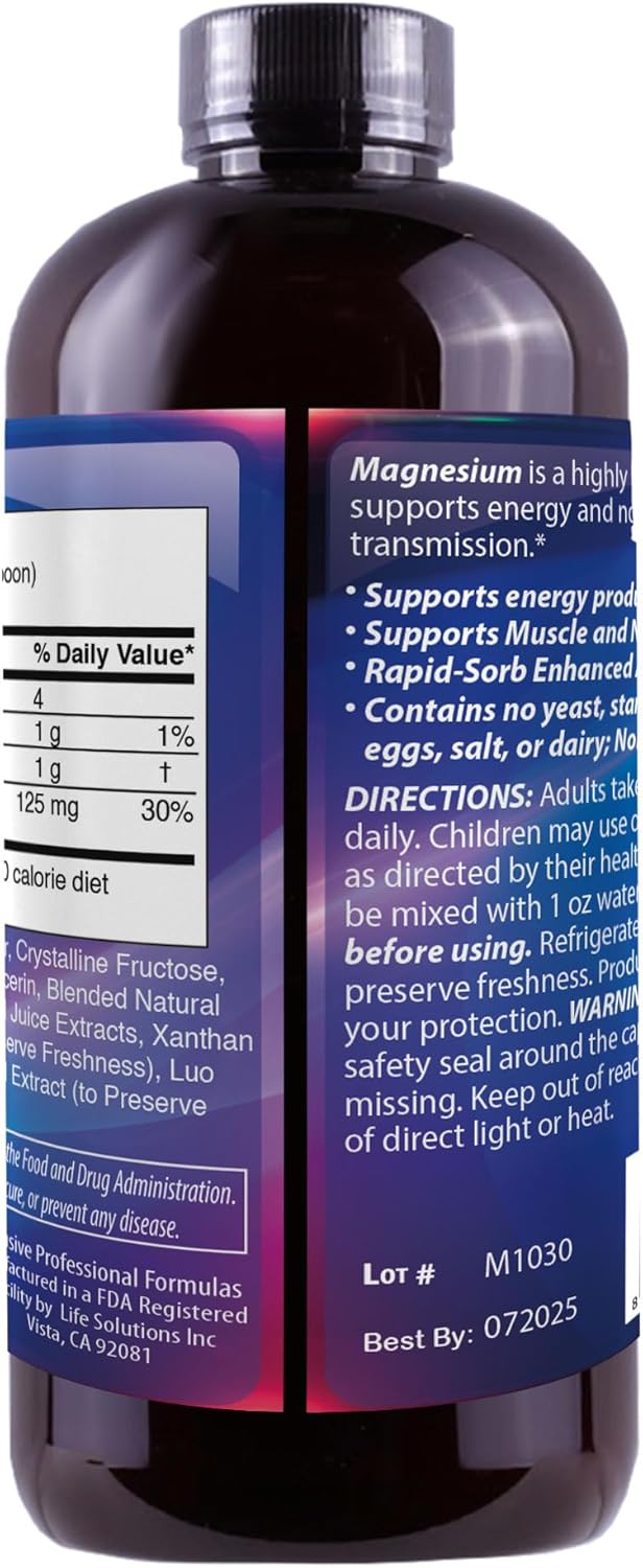 Liquid Magnesium Supplement for Women & Men - Non-GMO, 8 Oz - Dr's Advantage