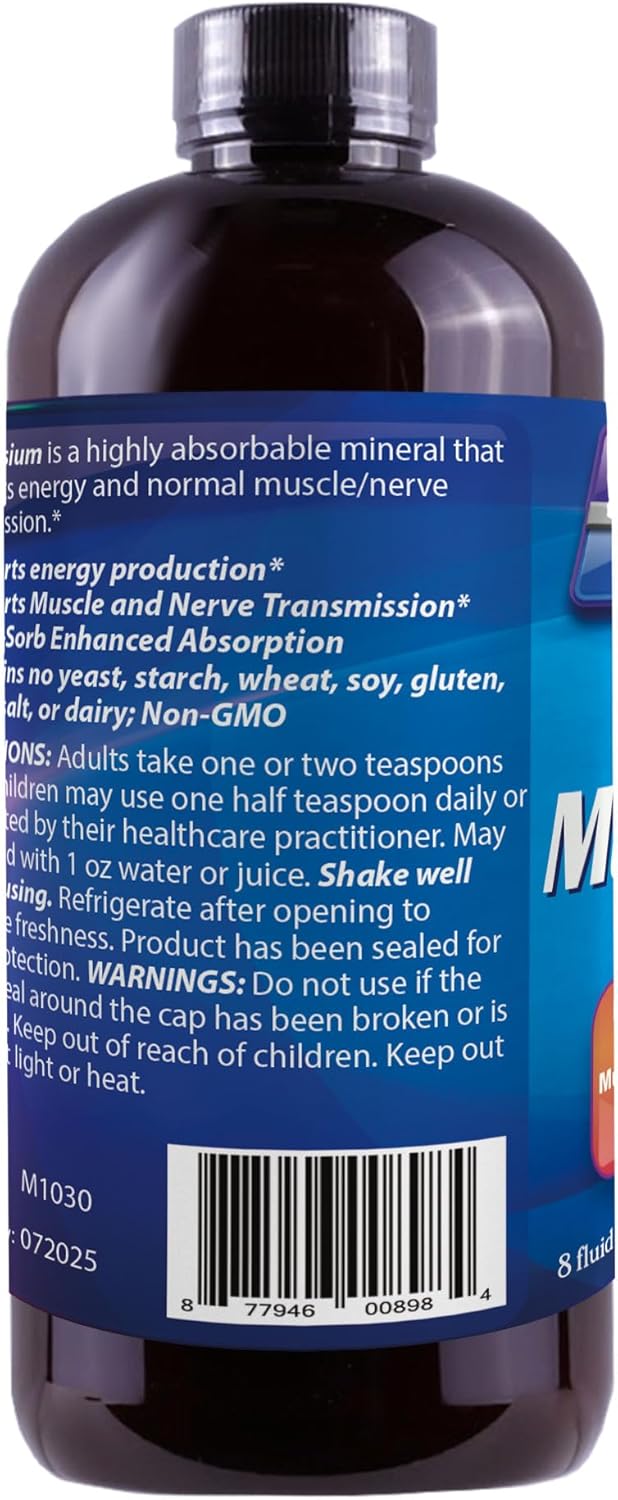 Liquid Magnesium Supplement for Women & Men - Non-GMO, 8 Oz - Dr's Advantage