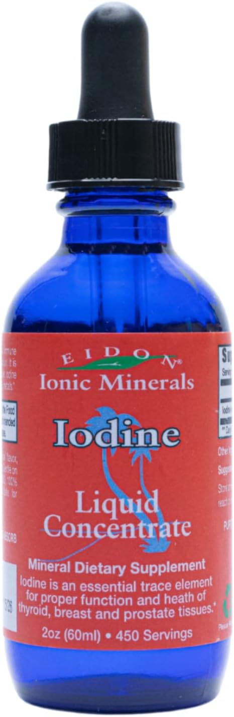 Liquid Potassium Iodide Drops - Natural Thyroid Support Supplement, Boosts Energy Levels, Bioavailable Formula, 2 oz