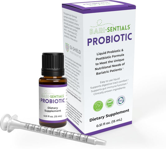 Liquid Probiotic & Postbiotic Formula for Bariatric Patients - Essential for Digestive Health & Immunity - Low Volume Dose, 15mL