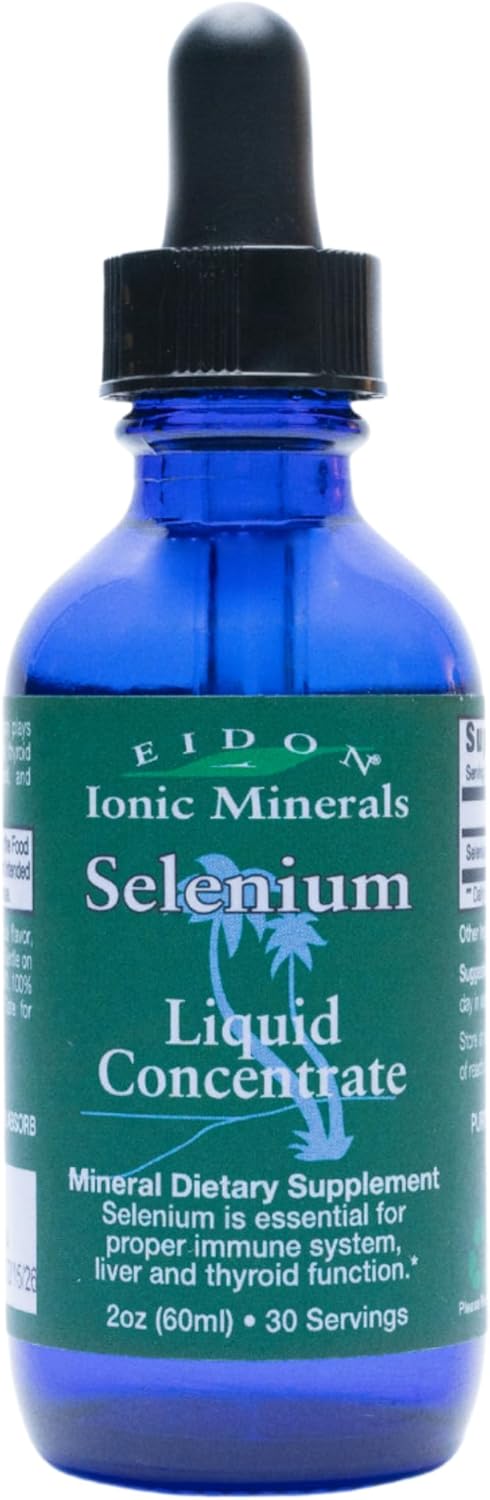 Liquid Selenium Drops for Liver and Thyroid Health - 2 oz Ionic Selenium Supplement with Sodium Selenate - Immune System Support