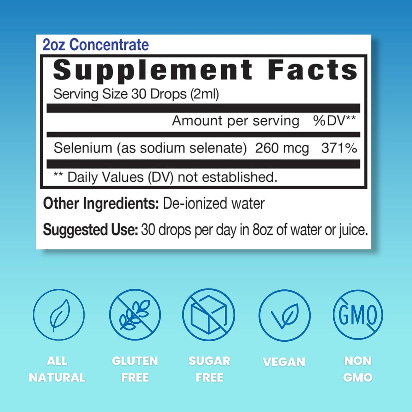 Liquid Selenium Drops for Liver and Thyroid Health - 2 oz Ionic Selenium Supplement with Sodium Selenate - Immune System Support