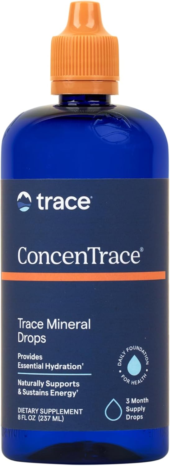 Liquid Trace Minerals Supplement for Bone & Joint Support - Electrolyte Restoration & Hydration Aid - Unflavored - 237mL