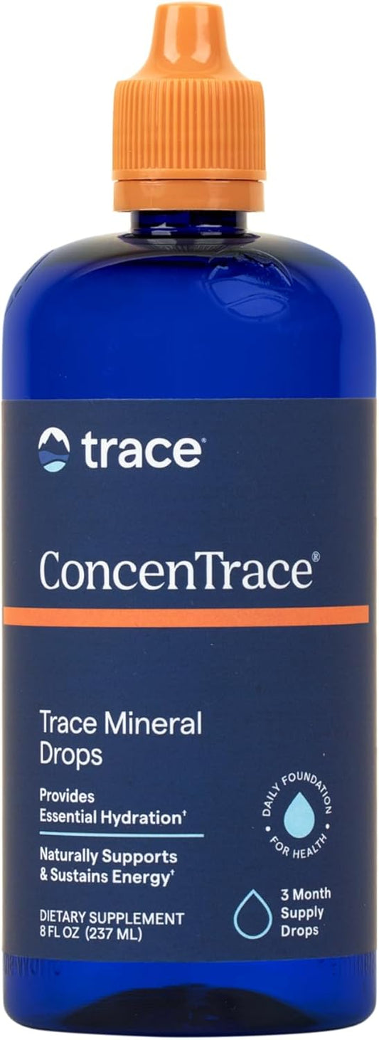 Liquid Trace Minerals Supplement for Bone & Joint Support - Electrolyte Restoration & Hydration Aid - Unflavored - 237mL