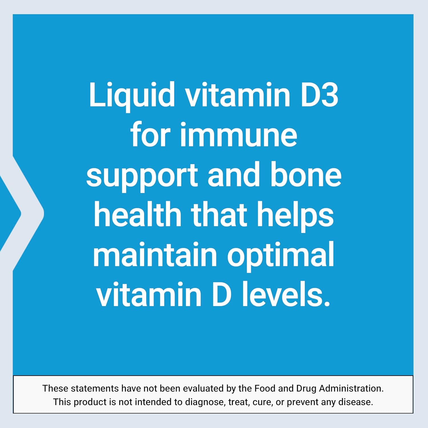 Liquid Vitamin D3 50 mcg (2000 IU) for Immune System and Bone Health - Unflavored, Gluten-Free, Non-GMO - 29.57 ml Bottle