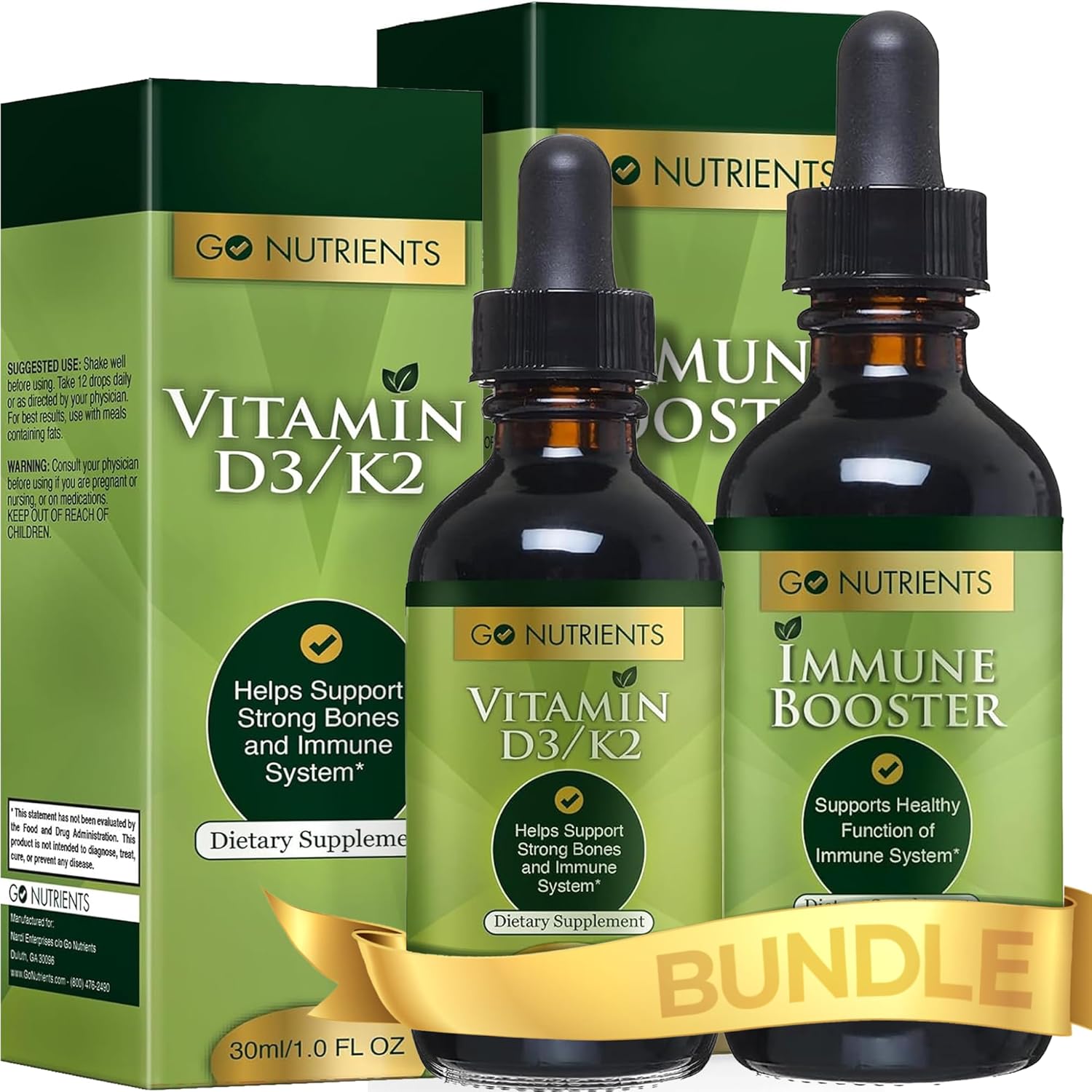 Liquid Vitamin D3 Drops with Immune-Boosting Formula for Seasonal Stress Support