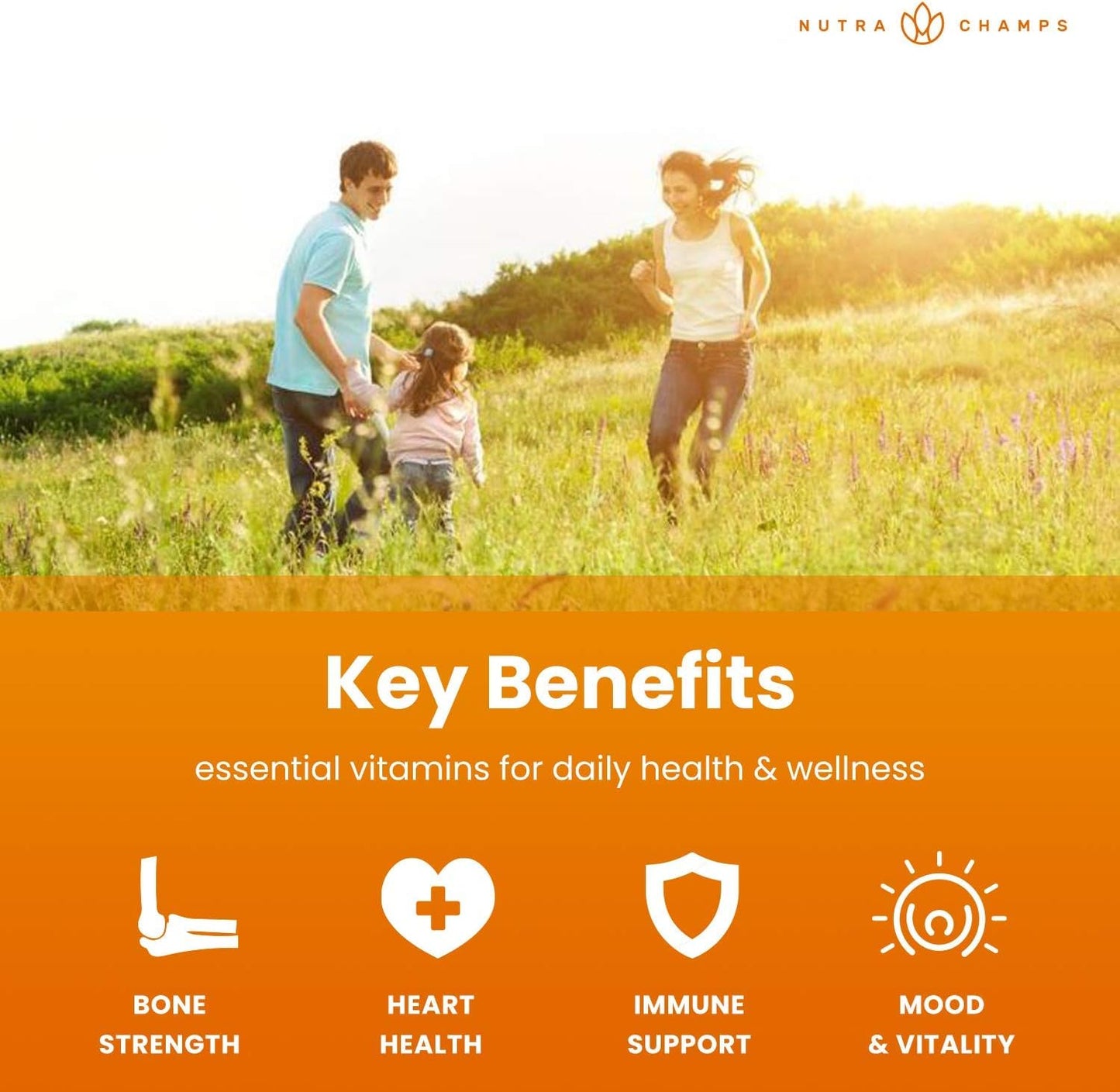 Liquid Vitamin D3 K2 Drops - 5000 IU with MK7 for Kids, Bone and Heart Health - MCT Oil for Absorption