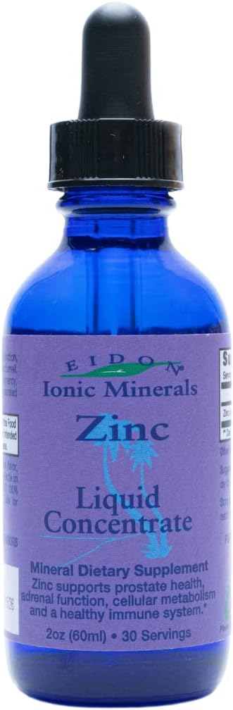 Liquid Zinc Concentrate Drops - Immune Support for Adults & Kids - Hair, Skin, Liver, Kidney Health - Stress Relief - 2 oz