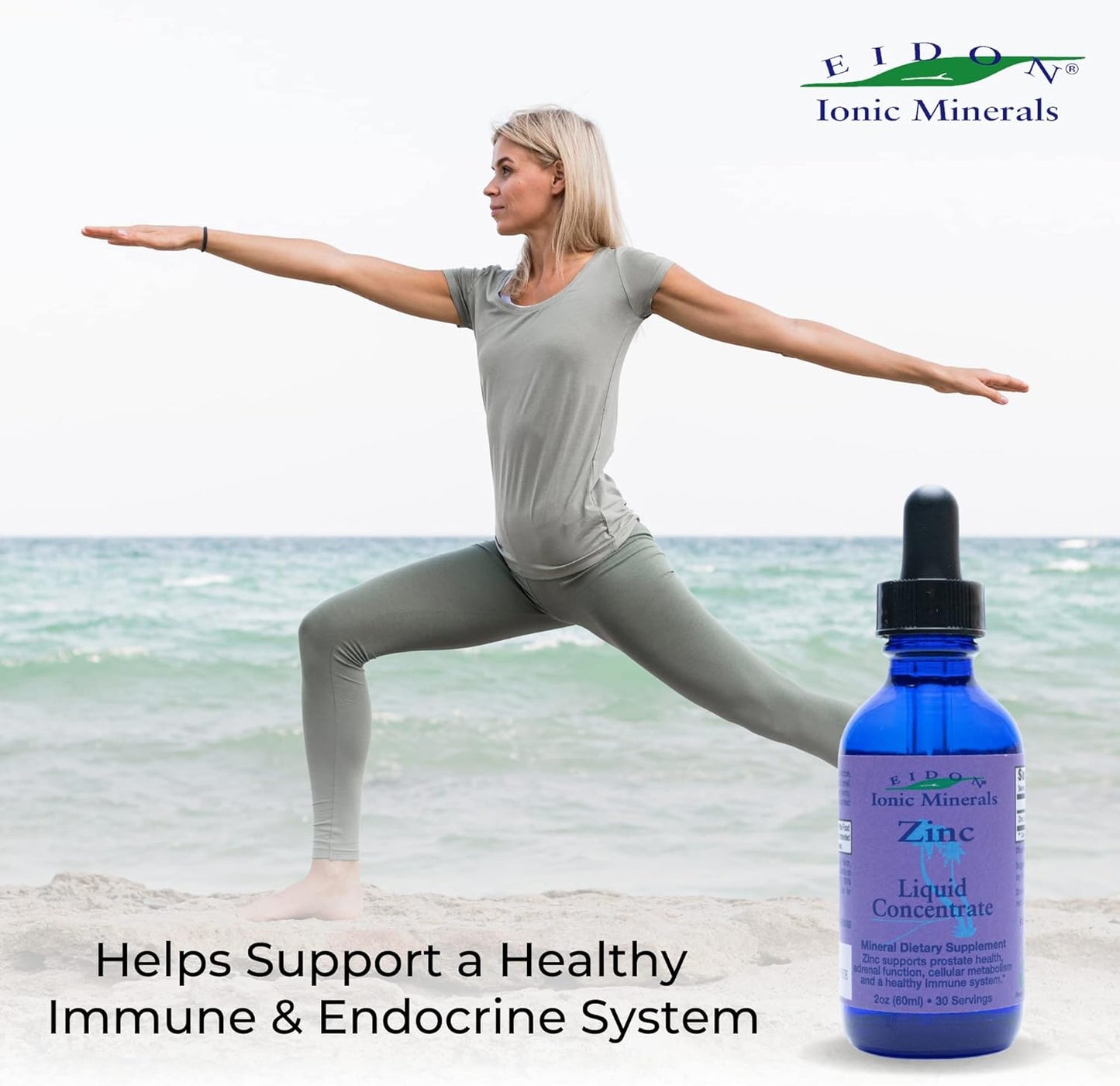 Liquid Zinc Concentrate Drops - Immune Support for Adults & Kids - Hair, Skin, Liver, Kidney Health - Stress Relief - 2 oz