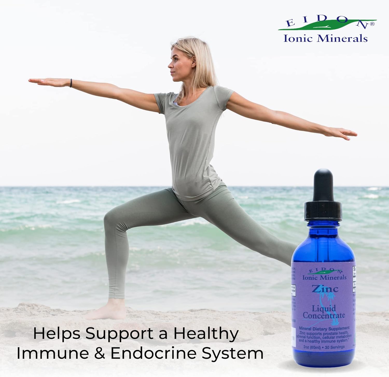 Liquid Zinc Concentrate Drops - Immune Support for Adults & Kids - Hair, Skin, Liver, Kidney Health - Stress Relief - 2 oz