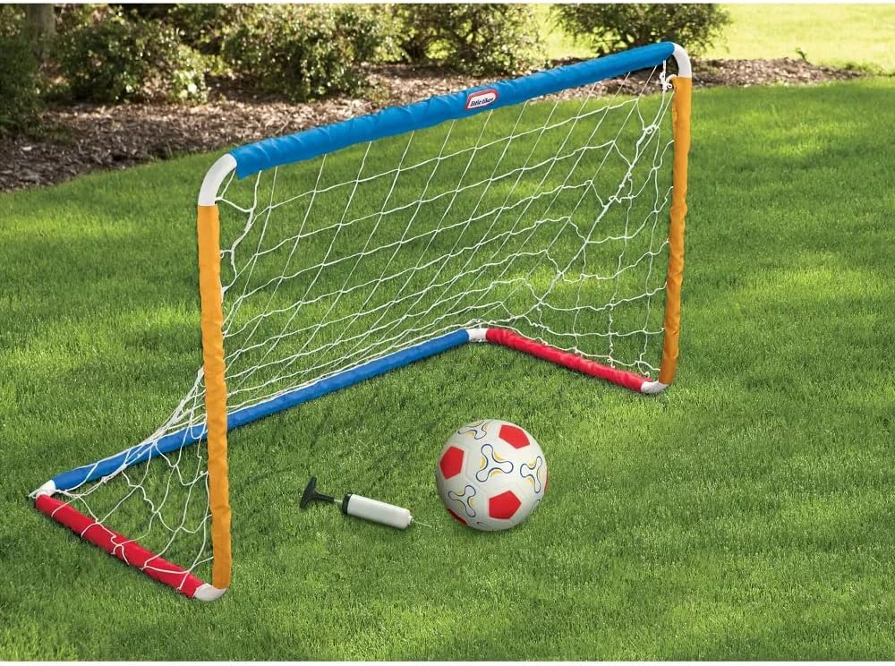 Little Tikes Easy Score Soccer Set - Outdoor Toy for Backyard Fun - Includes Goal, Net, Ball, and Pump - Lawn Game for Kids, Toddlers, Boys, Girls Ages 2+