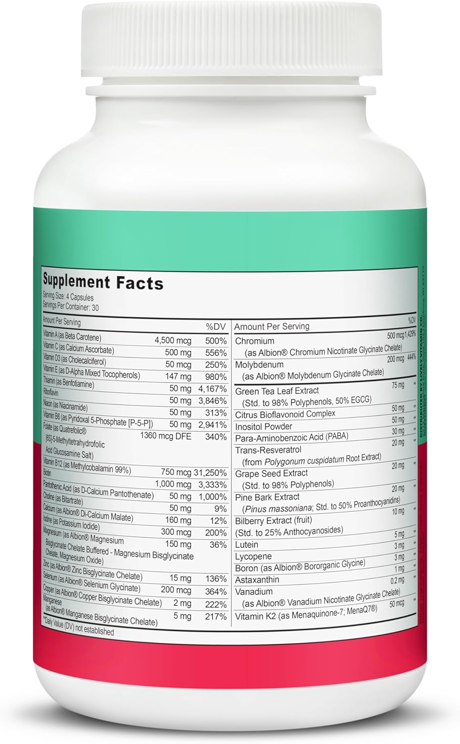 LIVELY VITAMIN CO. Multivitamin Supplement - 37 Essential Nutrients for Energy, Memory, Immune Support, Heart and Brain Health - Antioxidants - 120 Veg Caps - Gluten Soy Dairy Free