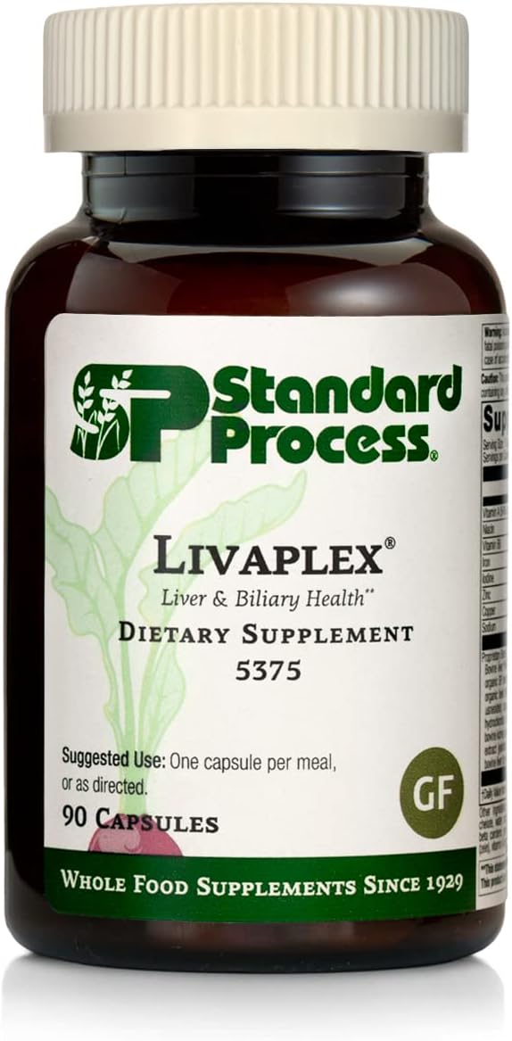 Liver and Digestive Health Support with Livaplex - Whole Food Formula with Spanish Black Radish, Betaine Hydrochloride, and Organic Carrot - 90 Capsules