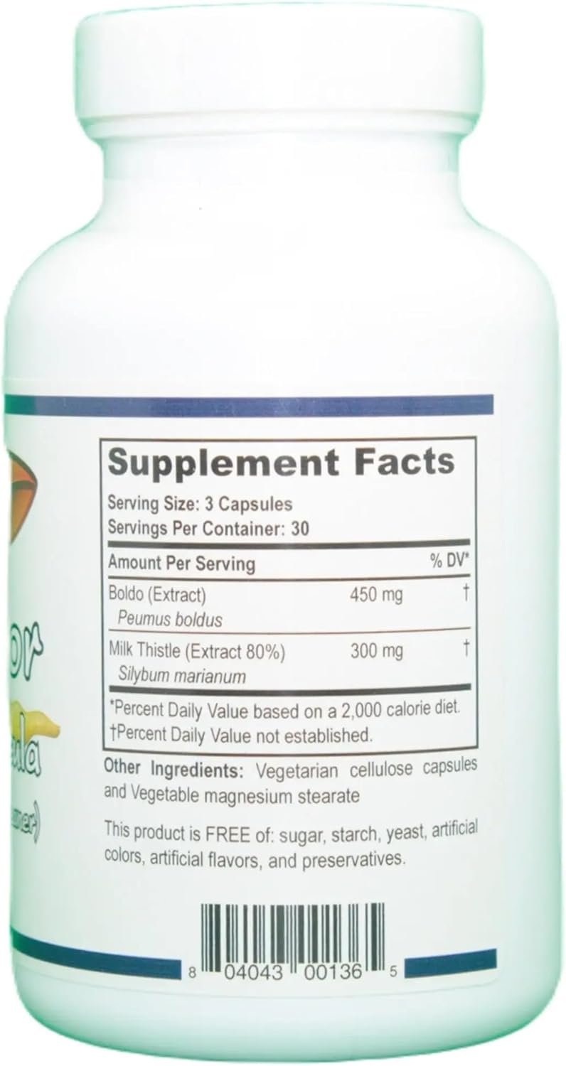 Liver and Gallbladder Cleanser Supplement - Milk Thistle Extract Capsules for Liver Health Support, 90 Count